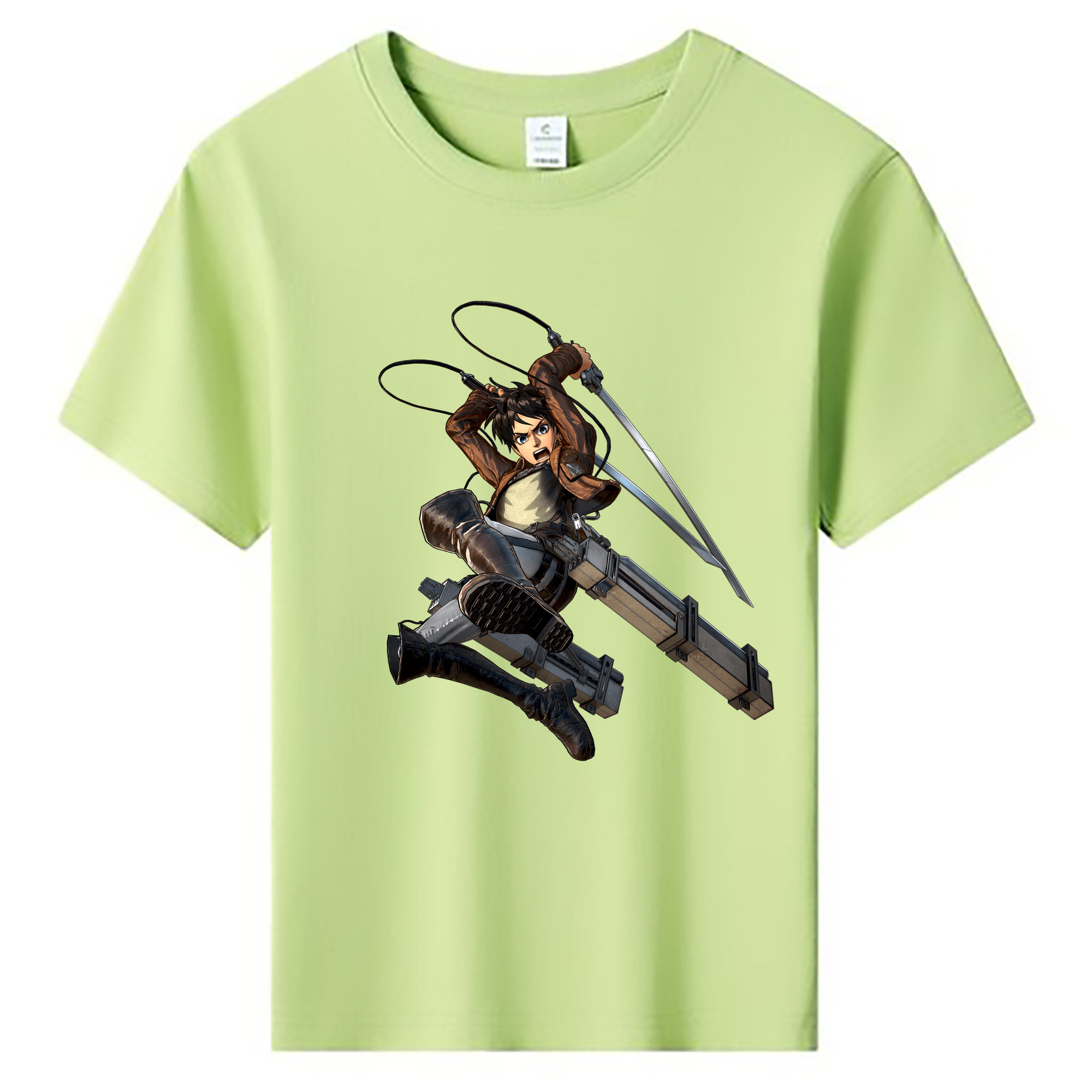 （画像用） 進撃の巨人 エレン･イェーガー Attack on Titan Eren Jäger 綿100％キッズTシャツ（フロントプリント）